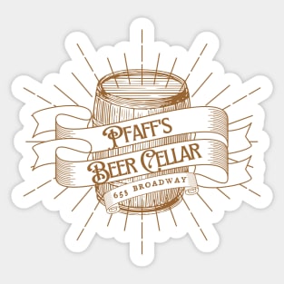 Pfaffs Beer Cellar On Broadway - Dickinson Series-Inspired Sticker